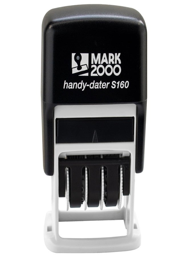 Rubber Stamp Creation Mark 2000 Self-Inking Rubber Date Office Stamp with Posted Phrase Blue Ink & Date RED Ink (Handy-Dater S160), 12-Year Band - Image 3